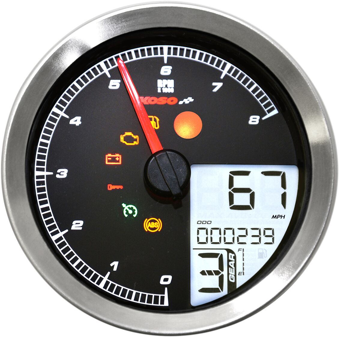 KOSO NORTH AMERICA TACH MULTI METR HD-04 SIL BA051200