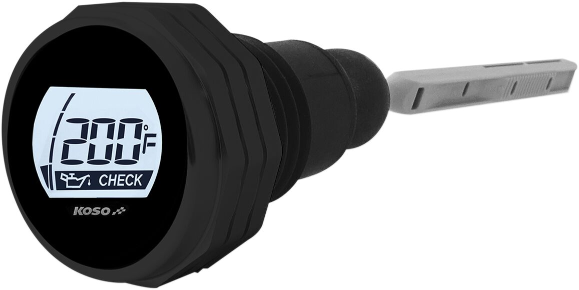 KOSO NORTH AMERICA OIL TEMP DIPSTICK HD BLK BA053001