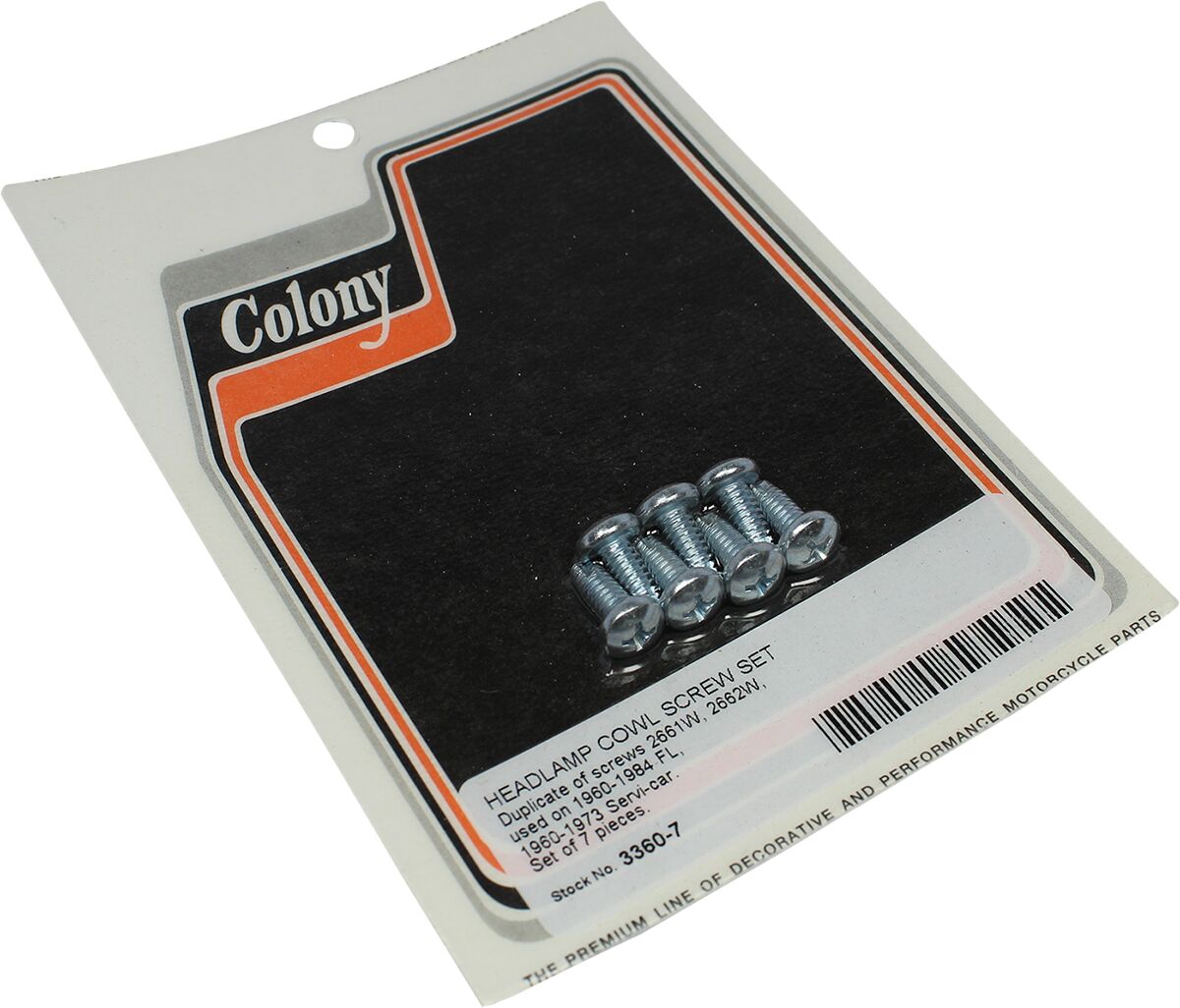 COLONY SCREW ST HEADLIGHT COWEL 3360-7