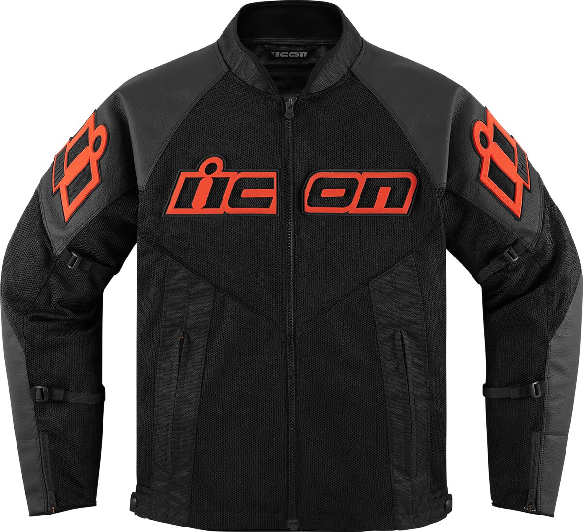 ICON JACKET MESH AF LEATHER CE RED 2810-3911