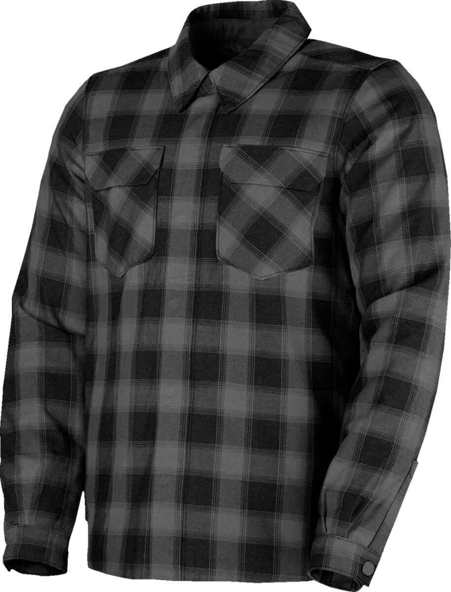 ICON μπουφάν flannel Fallblock black γκρι/μαύρο