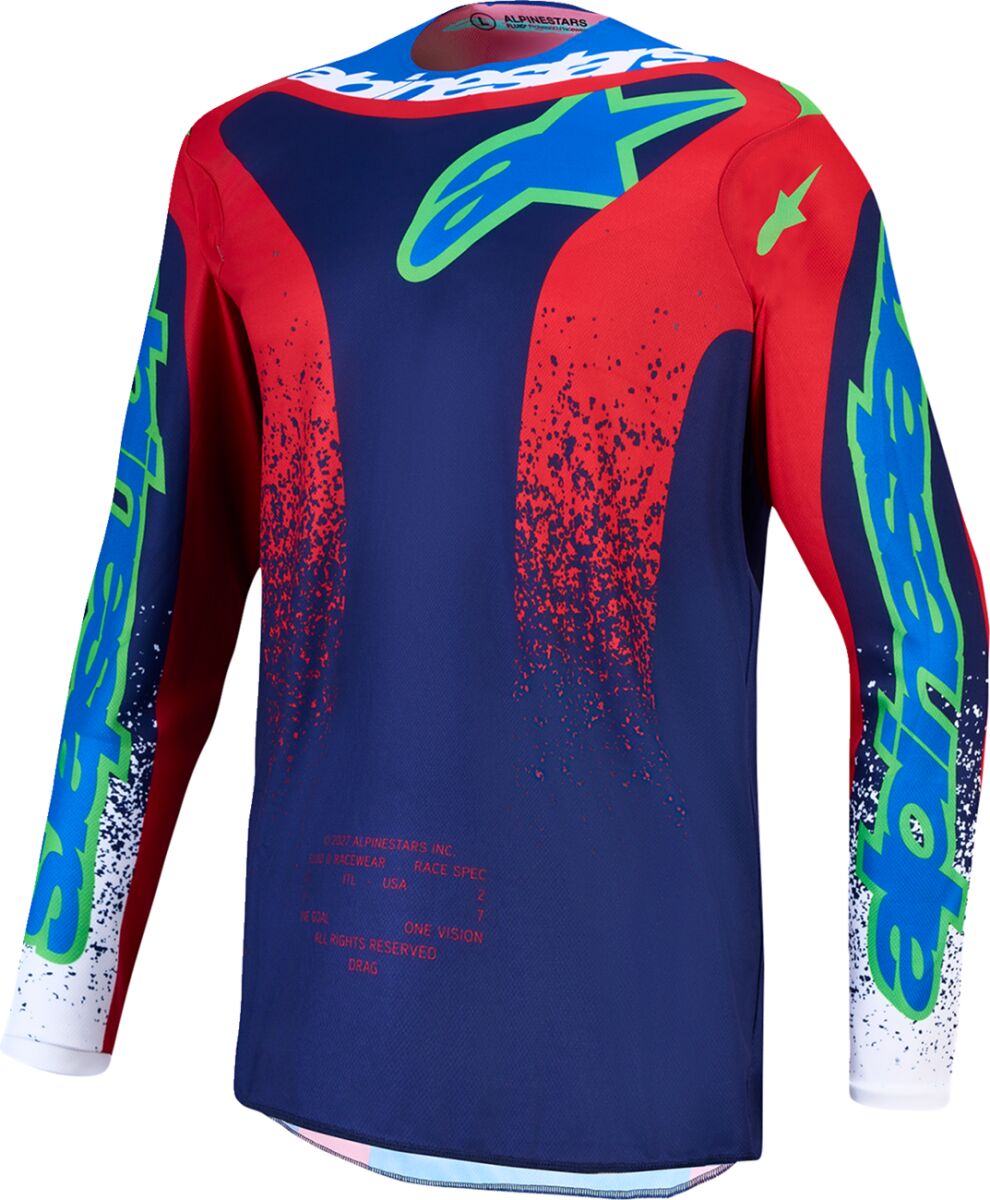 ALPINESTARS(MX) JERSEY YTH FLUID DRAG BL/NV/RD 3770527-7365-S