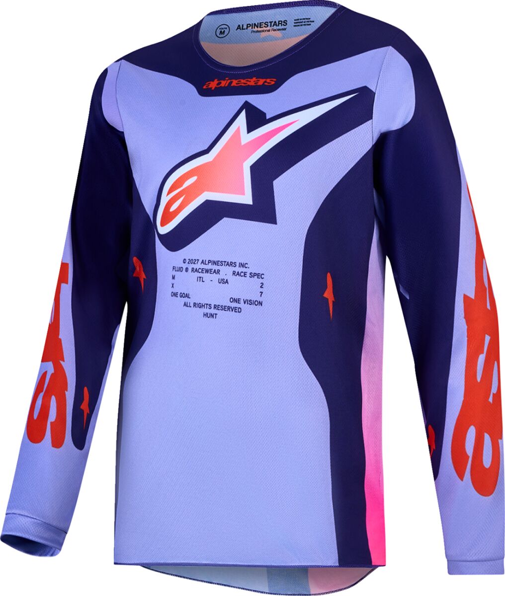 ALPINESTARS(MX) JERSEY YTH FLUID HUNT PUR/PNK 3770727-3196-S