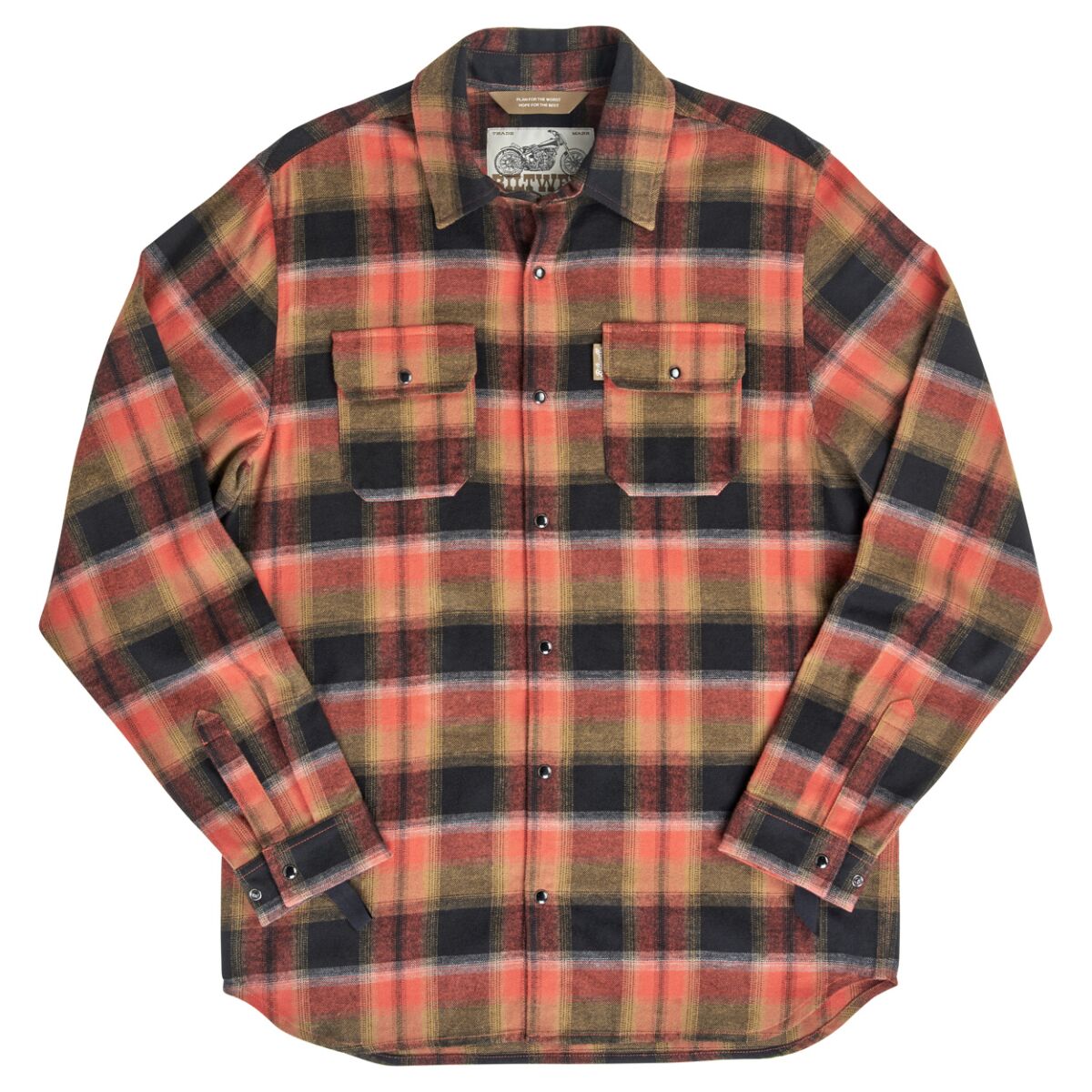 BILTWELL SHIRT FLANNEL HI TEST RUST XS 8128-125-001