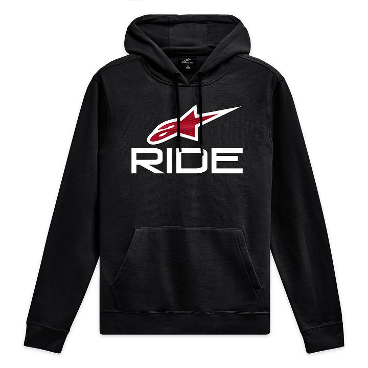 ALPINESTARS (CASUALS) HOODIE RIDE 4 BK/W/RD S 1214-518201232S