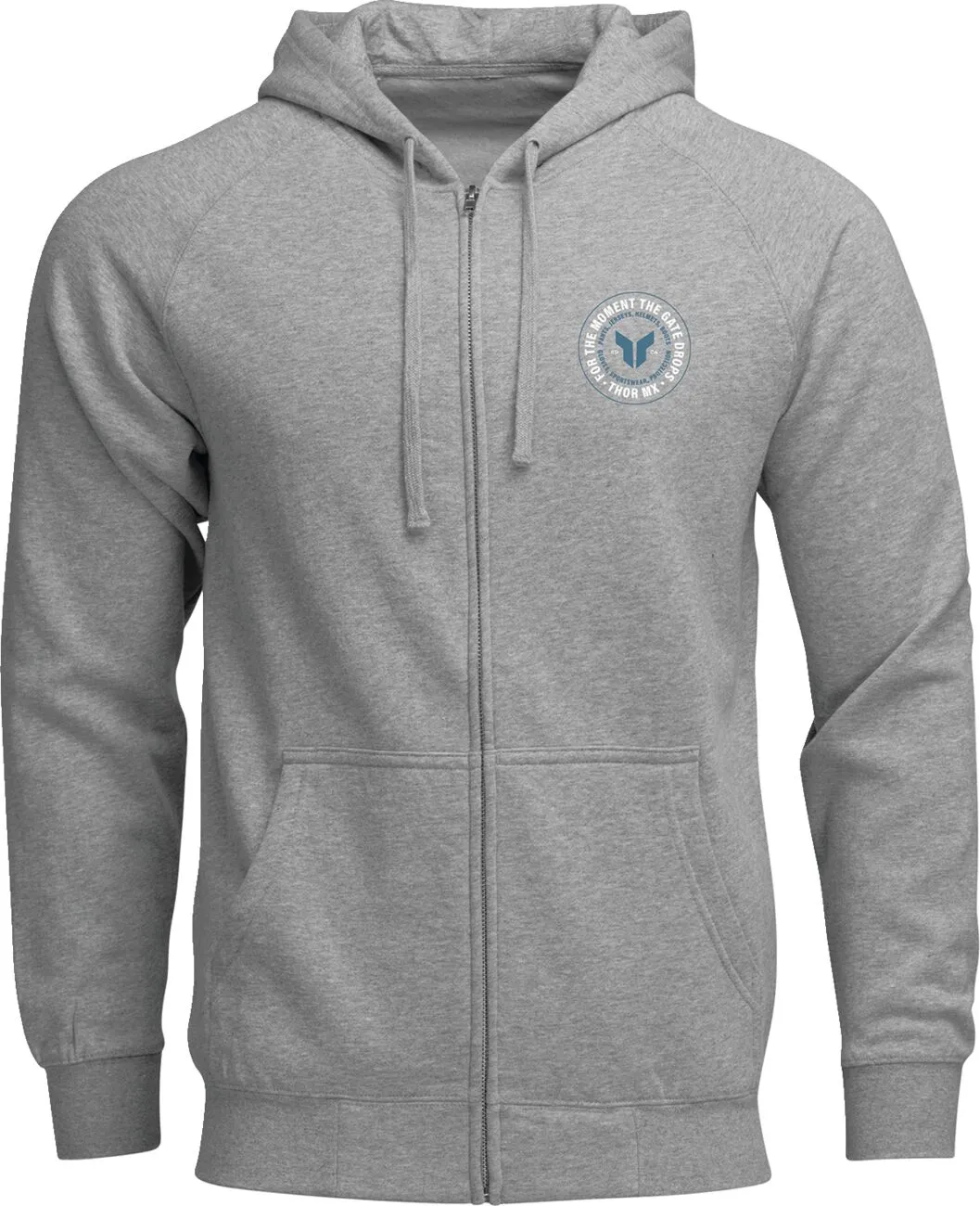 THOR HOODIE ZIP UP BADGE HTR GRAY 3 3050-7028