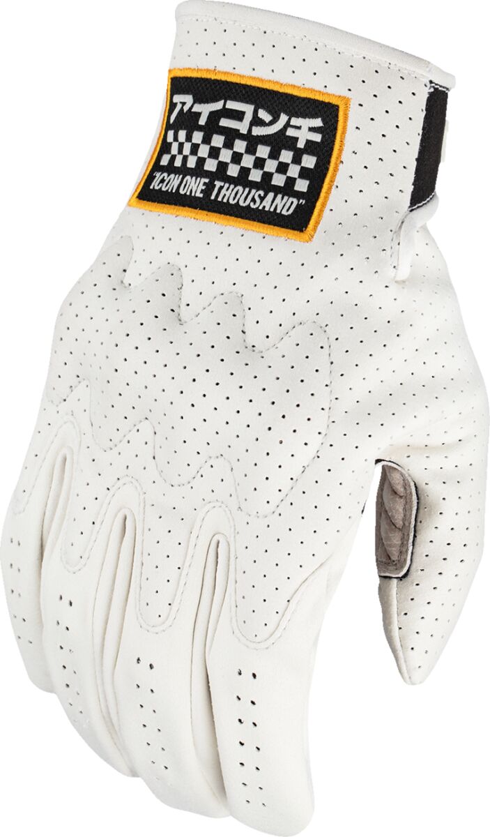 Γάντια ICON Airform Slabtown™ Ανδρικά από συνθετικό δέρμα λευκό