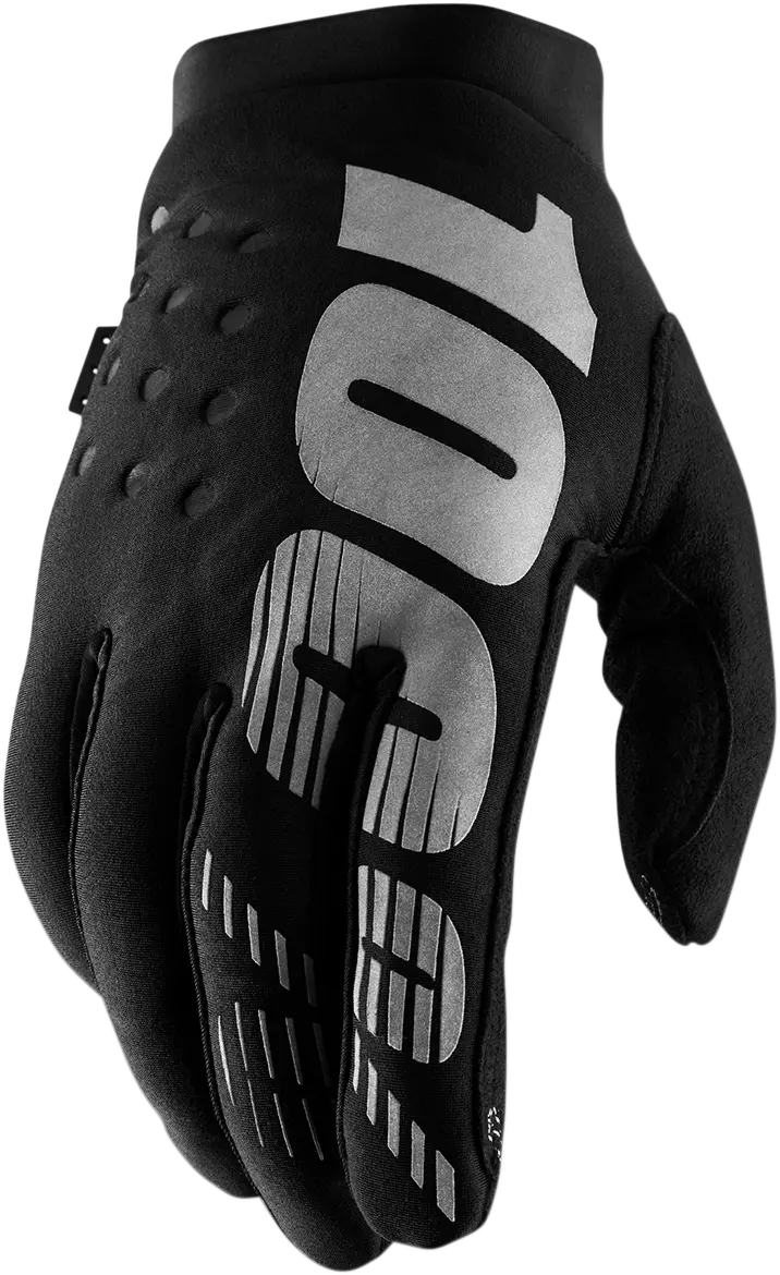 100% GLOVE BRISKER BK/GY MD 10003-00001