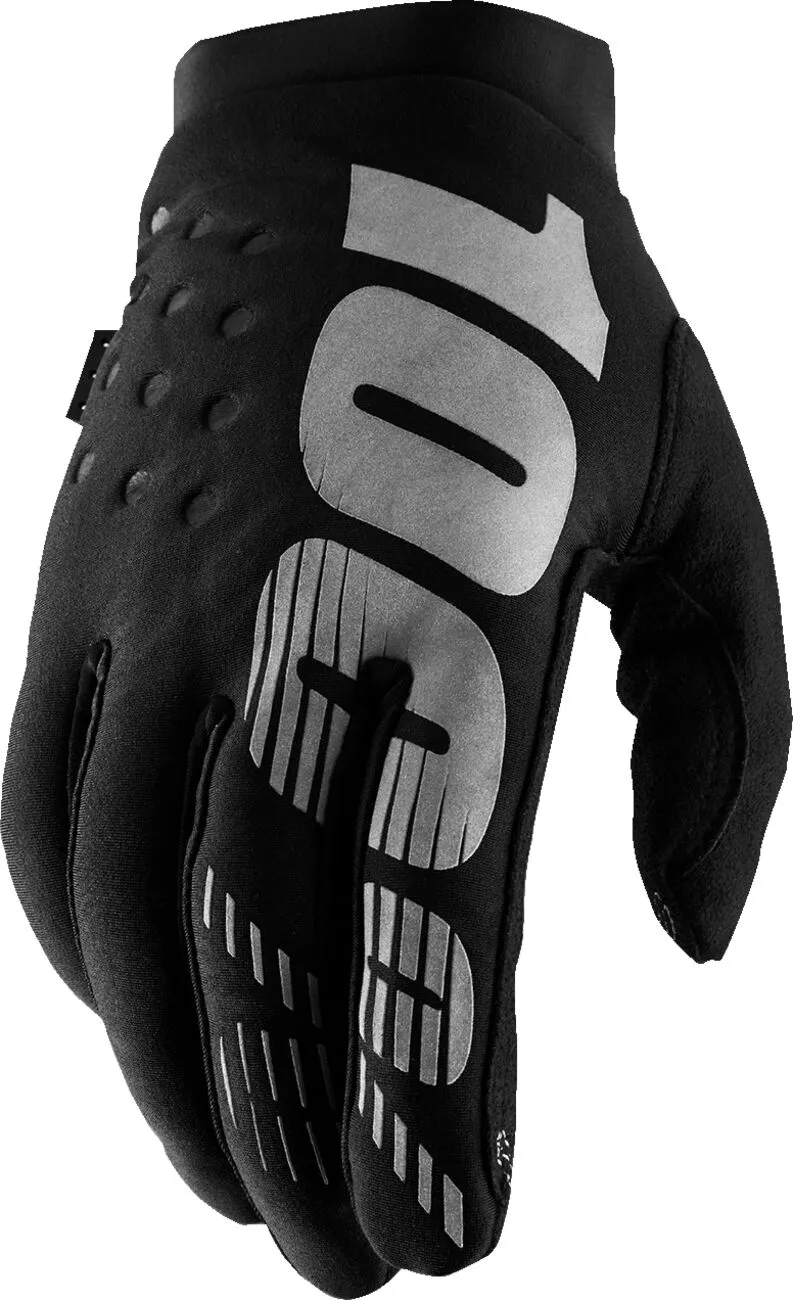 100% GLOVE WM BRISK BK/GY L 10005-00003