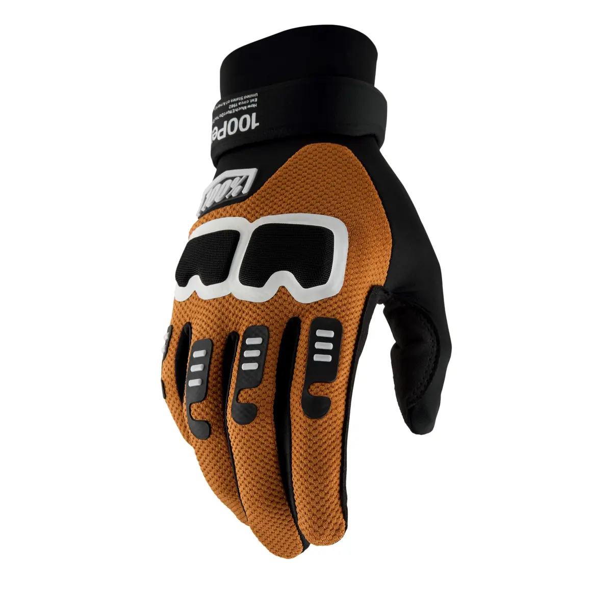 100% GLOVES LANGDALE BLACK/TAN - L 10029-00013