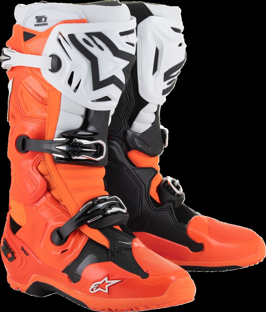 Alpinestars Μπότες Ανδρικές Tech 10 Enduro 2010025-4512 πλαστικό πορτοκαλί ζευγάρι