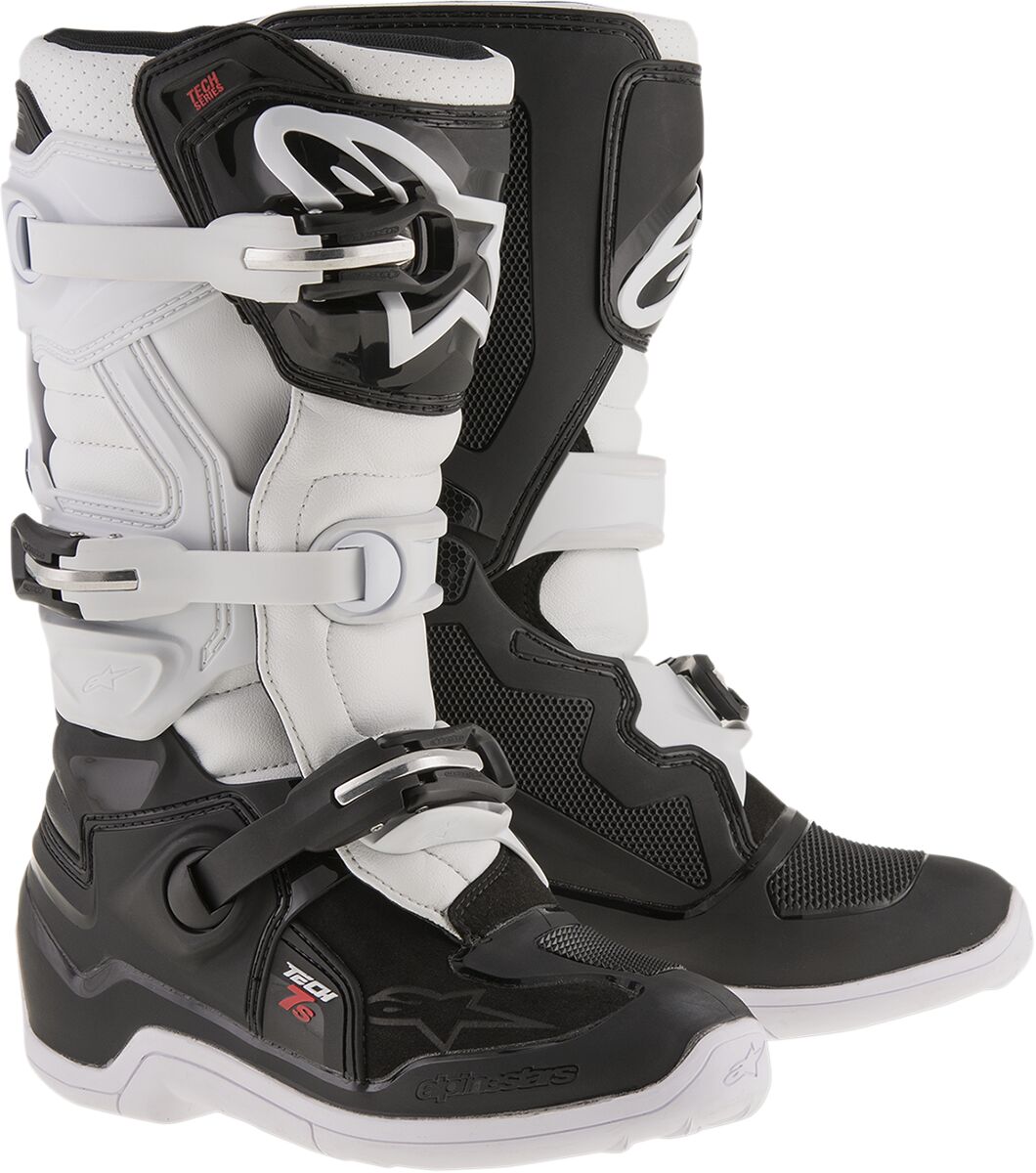 Alpinestars Μπότες Παιδικές Tech 7S 2015017-12-2 πλαστικό μαύρο-λευκό ζευγάρι