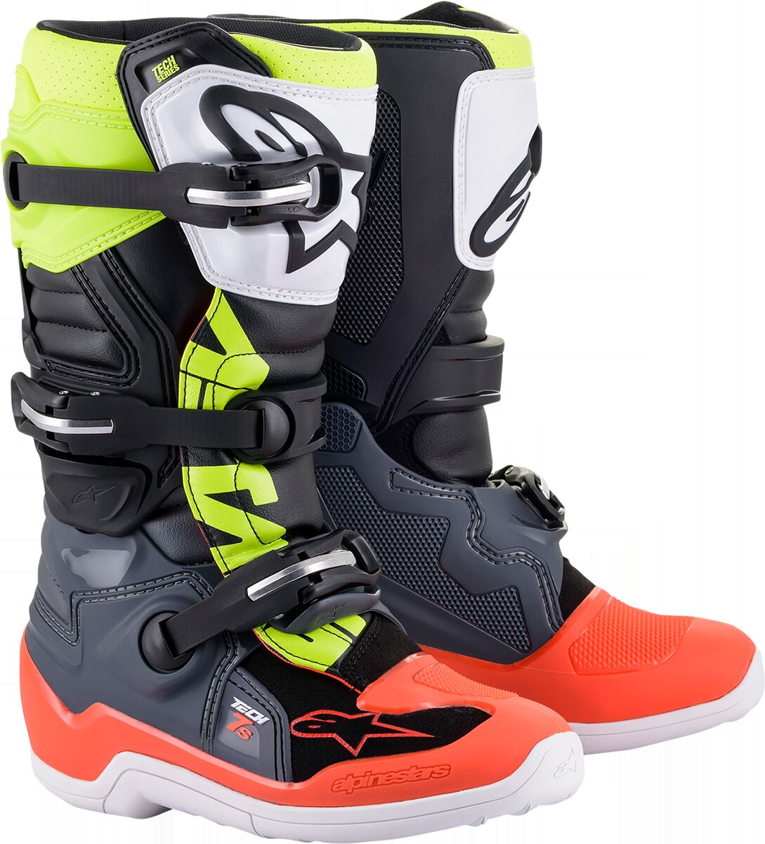 Alpinestars Μπότες Παιδικές Tech 7S 2015017-9058-2 πλαστικό μαύρο ζευγάρι
