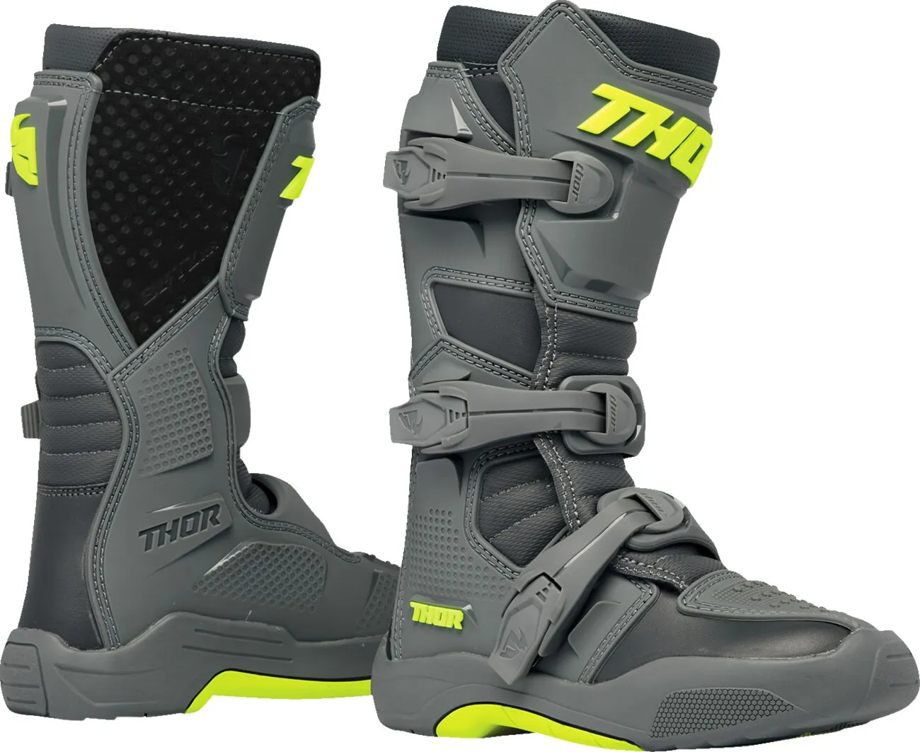THOR BOOT YTH BLITZ XR GY/CH 5 3411-0742