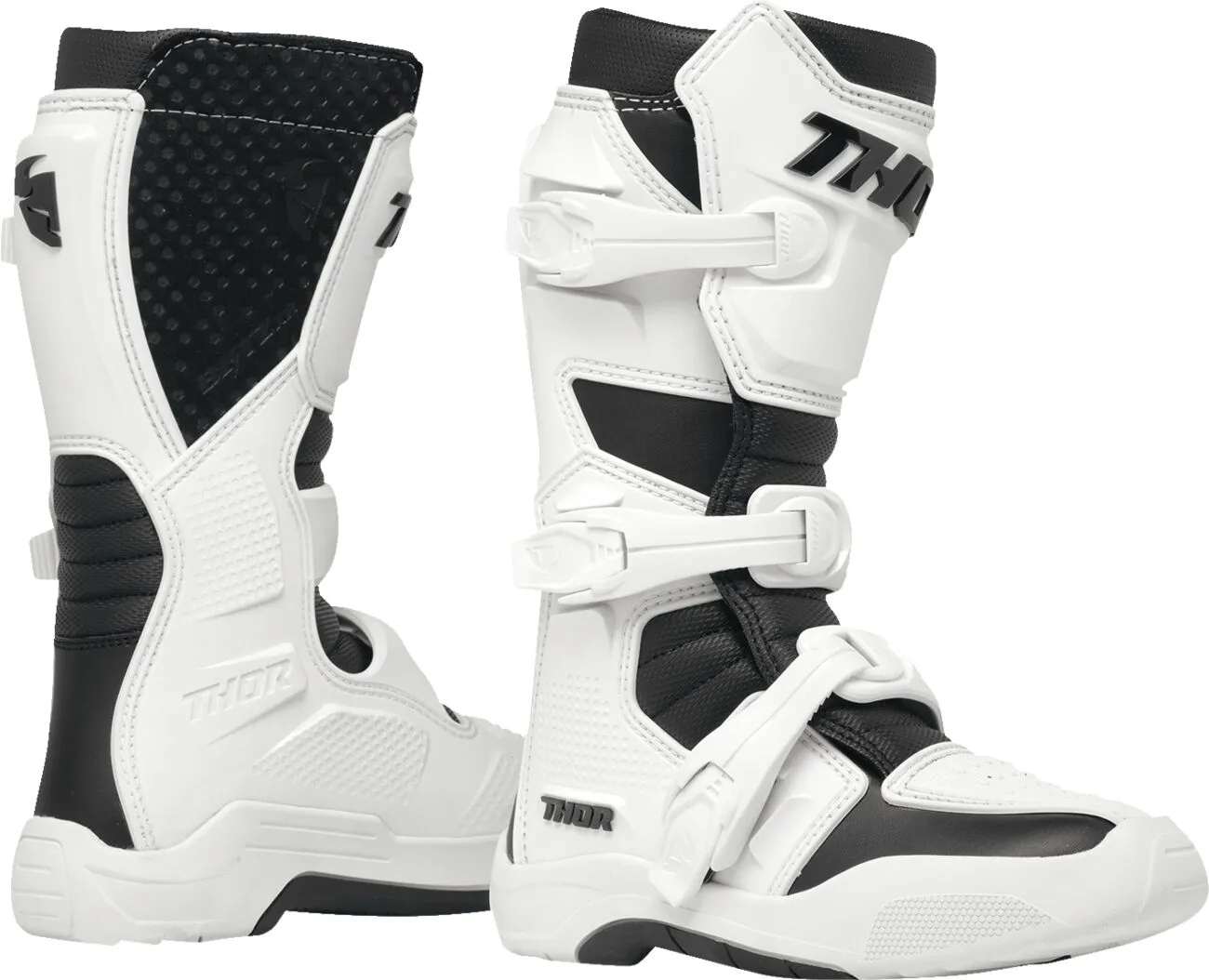 THOR BOOT YTH BLITZ XR WH/BK 3 3411-0747