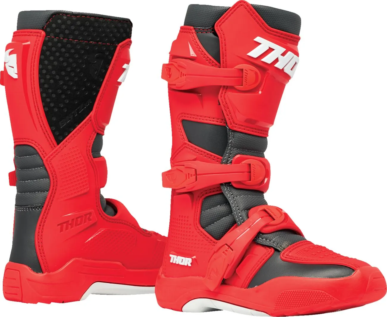 THOR BOOT YTH BLITZ XR RD/CH 5 3411-0756
