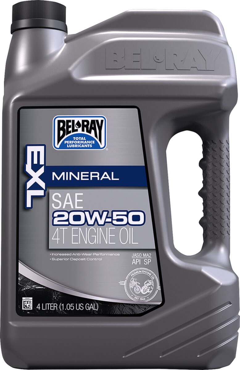 BEL-RAY OIL EXL MINERAL 4T 20W-50 4L 99100-B4LW