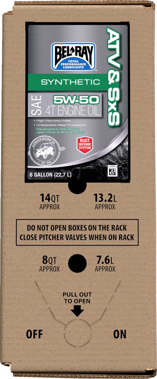 BEL-RAY OIL 5W50 SYNTHETIC SXS & ATV 6 302664150033