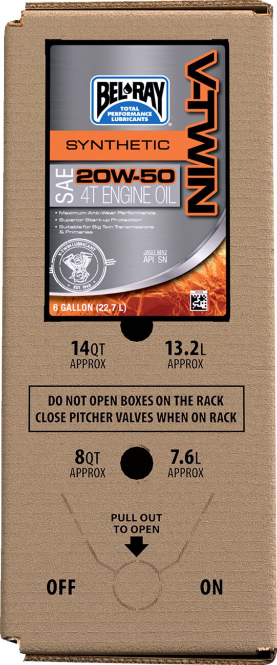 BEL-RAY OIL VTWIN SYNTHETIC 20W50 6 GA 303133150033