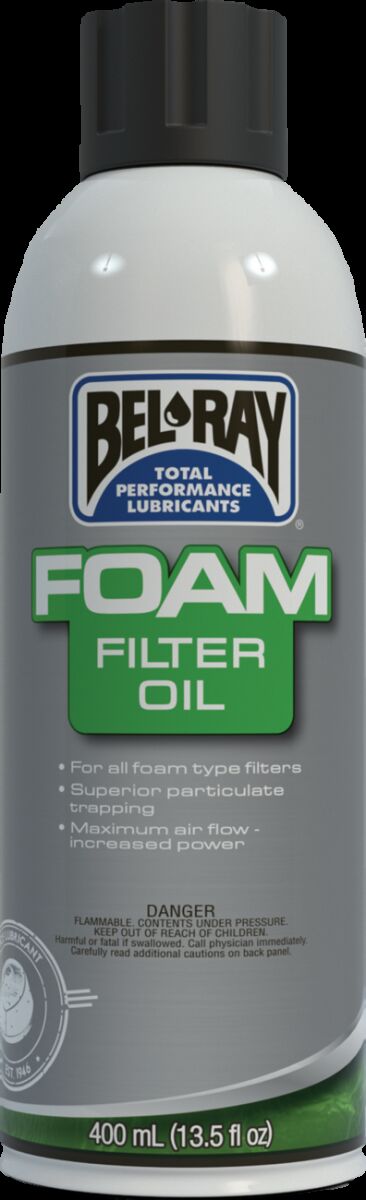 BEL-RAY OIL FOAM FILTER SPRAY 400ML 99200-A400W
