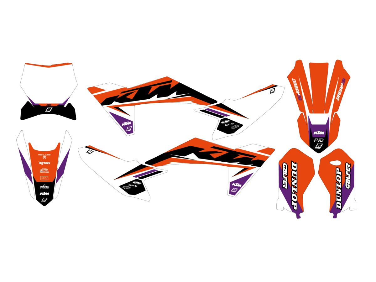 BLACKBIRD RACING GRAPHIC KIT DREAM 5 KTM SX50 2 2549AB