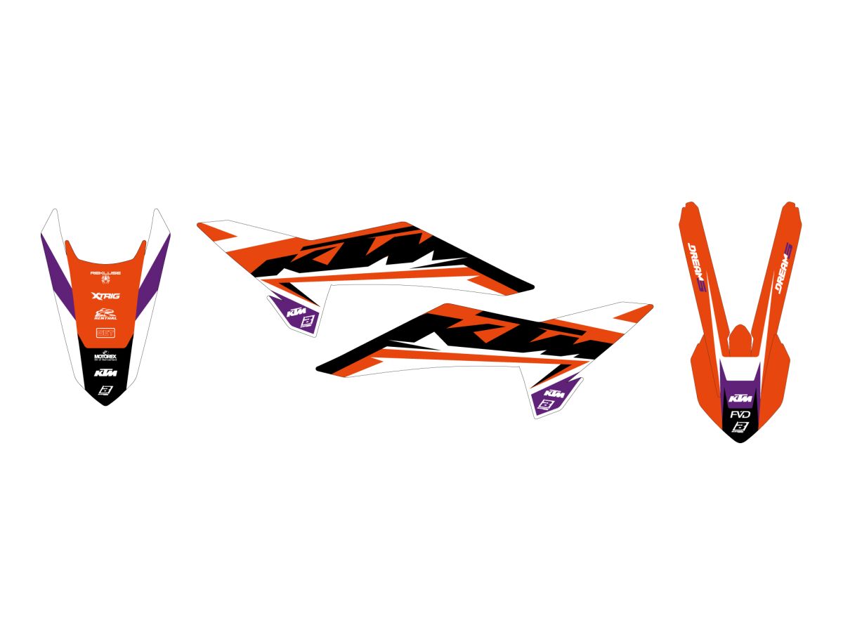 BLACKBIRD RACING GRAPHIC KIT DREAM 5 KTM SX85 2 2551AB