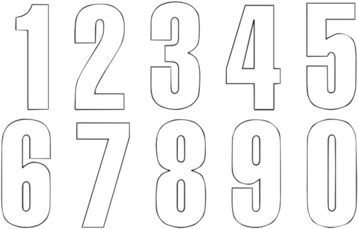 BLACKBIRD RACING NUMBER #0 13X7CM WH 5047/10/0