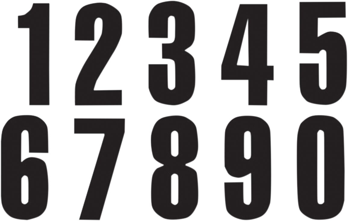 BLACKBIRD RACING NUMBER #1 13X7CM BK 5047/20/1