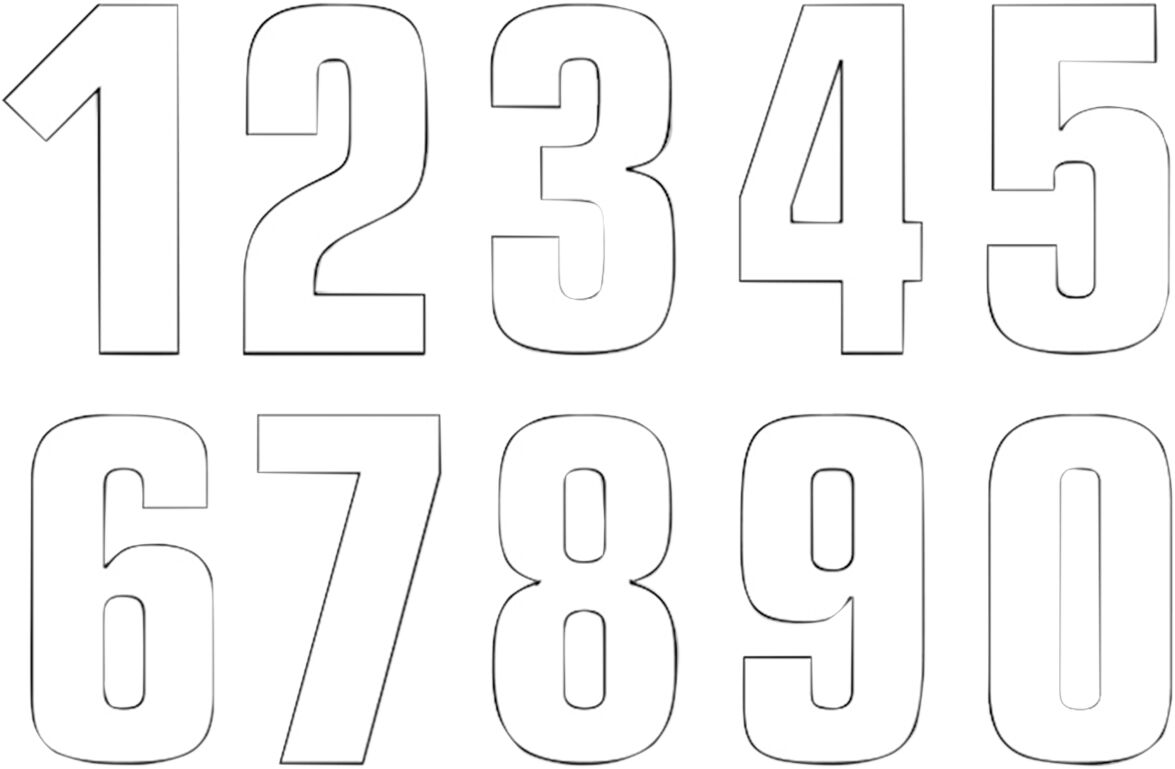 BLACKBIRD RACING NUMBER #0 16X7.5CM WH 5048/10/0