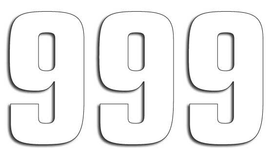 BLACKBIRD RACING NUMBER #9 16X7.5CM WH 5048/10/9