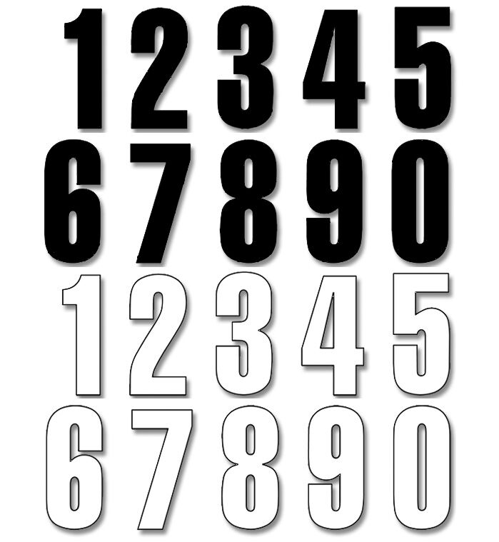 BLACKBIRD RACING NUMBER #9 16X7.5CM WH 5048/10/9