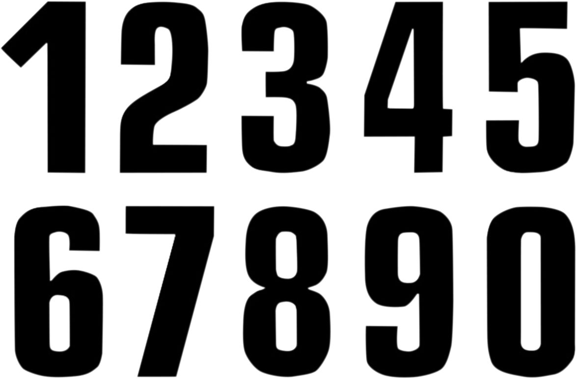 BLACKBIRD RACING NUMBER #2 16X7.5CM BK 5048/20/2