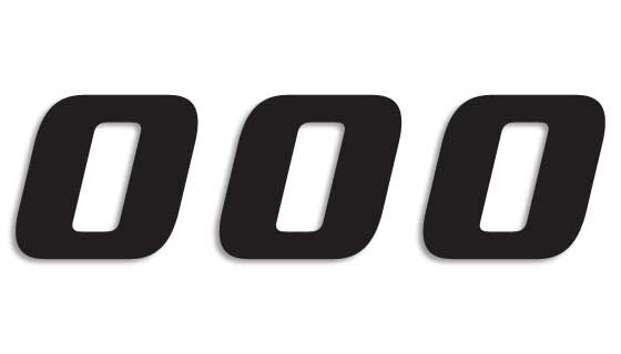 BLACKBIRD RACING NUMBER #0 16x20CM BK 5049/20/0