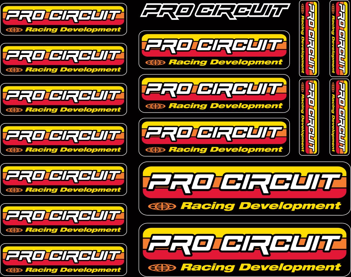 PRO CIRCUIT PRO CIRC LOGO DECAL SHEET DC96OL