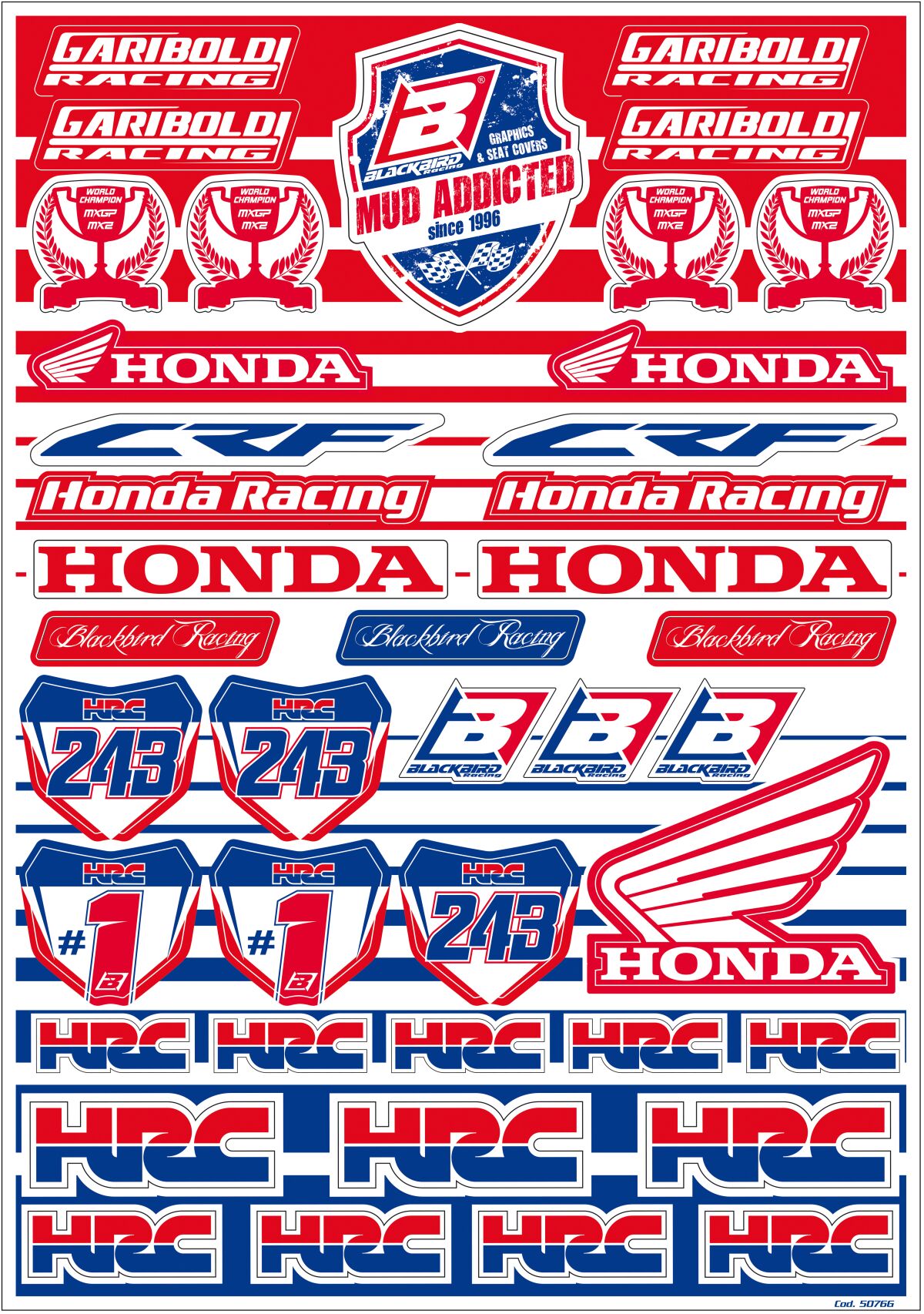 BLACKBIRD RACING DECAL LOGO KIT GAR PVC 5076G1