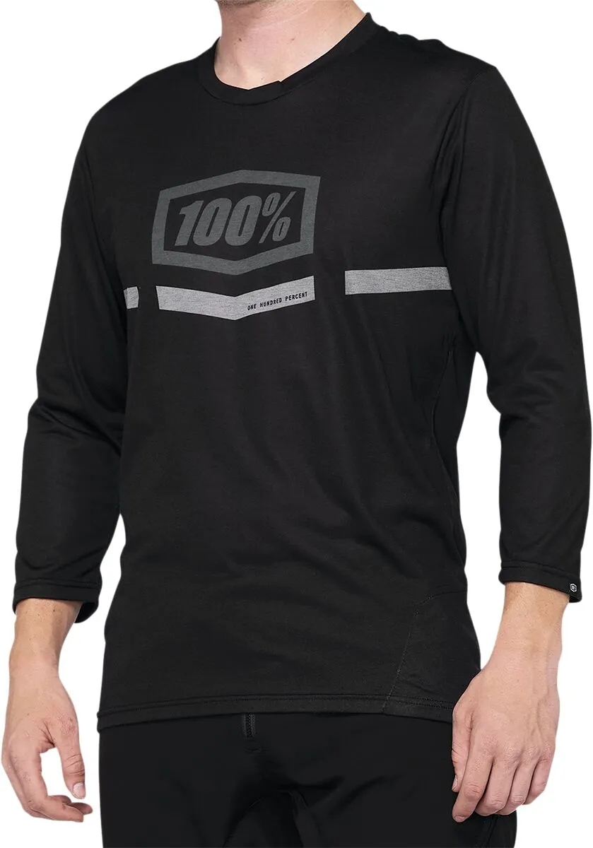 100% MTB JRSY 3/4 ARMTC BK M 40018-00001