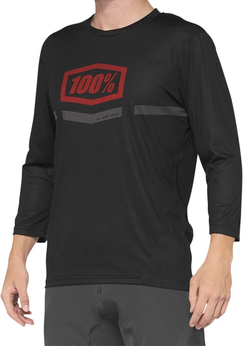 100% MTB JRSY 3/4 ARMTC BK/RD XL 40018-00008