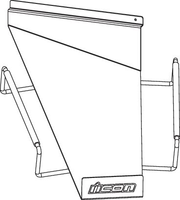 ICON SLATWALL HELMET SHELF RH 9903-0495