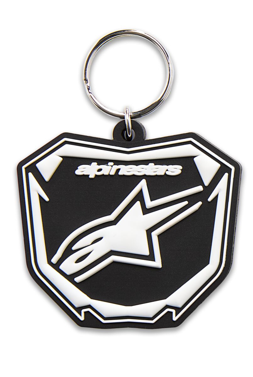 ALPINESTARS (CASUALS) KEY FOB PLATE BLACK/WHITE 1216-91200-1020