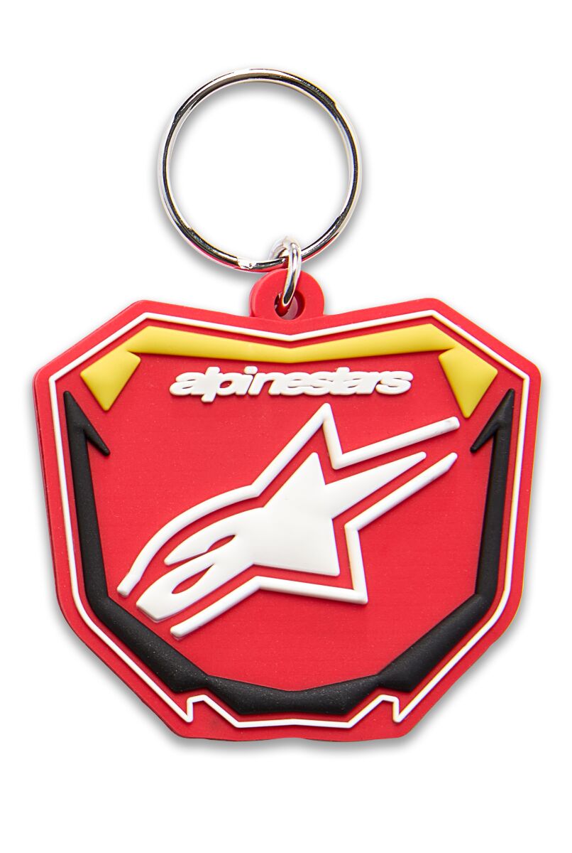 ALPINESTARS (CASUALS) KEY FOB PLATE RED/YELLOW/BLACK 1216-91200-3510