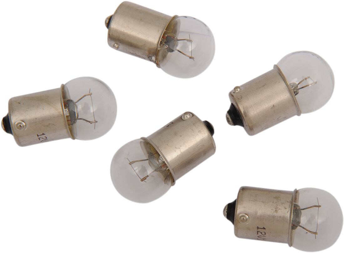 DRAG SPECIALTIES 10W CLEAR BULBS 5-PK 20-6589-B-BC202