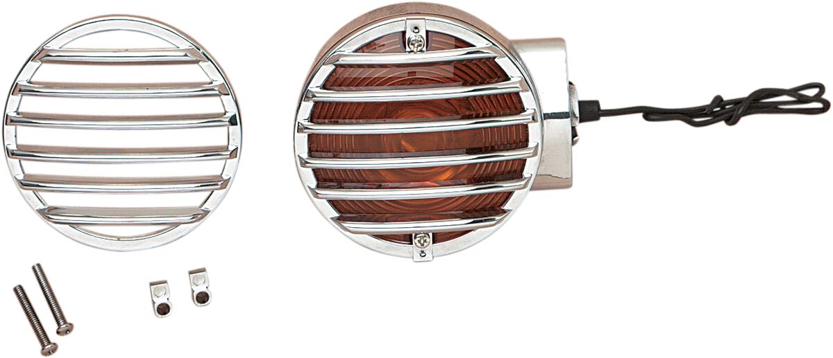 DRAG SPECIALTIES TURN SIGNAL LENS GRILLES FLT 12-6041-BC202